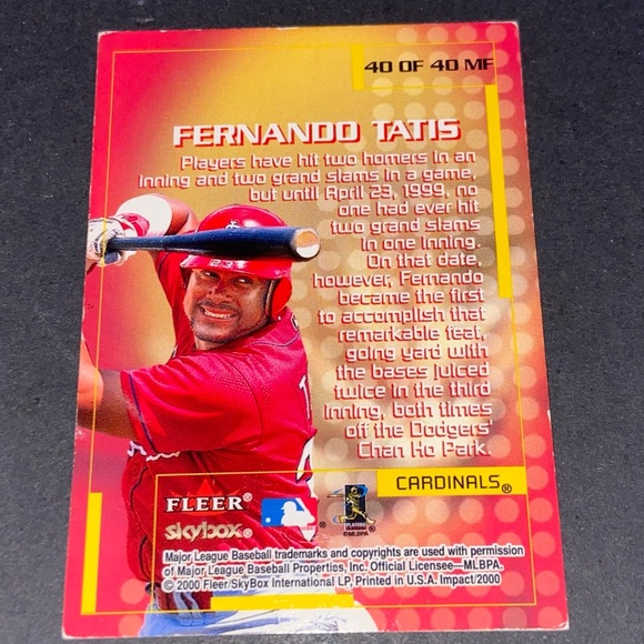 Fernando Tatis Mighty Fine in ‘99 Fleer - Picture 2 of 2